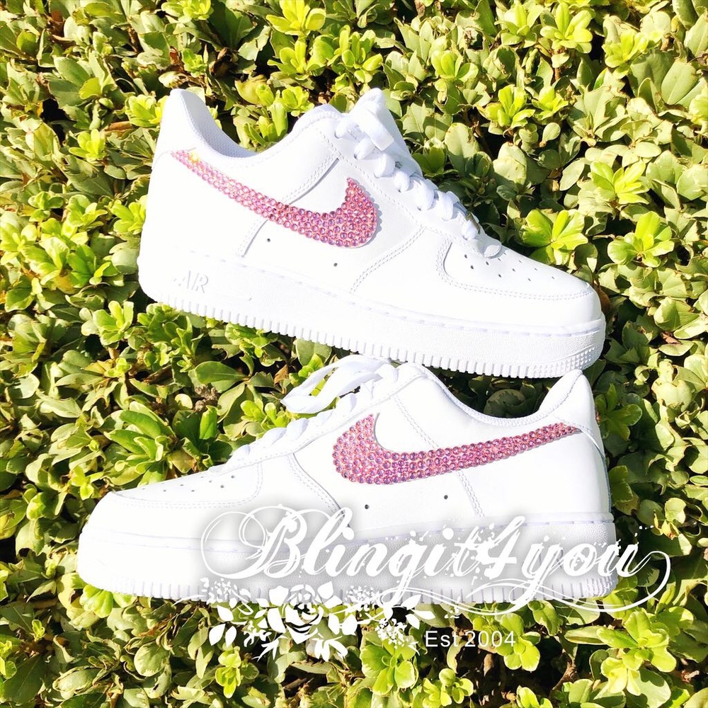 4 Swarovski crystals swooshes for Nike AF1 shoes - Picture 3 of 8